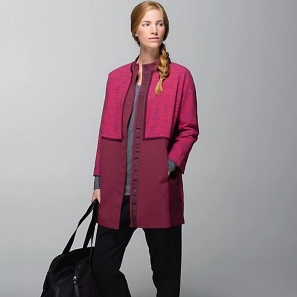 lululemon athletica Tops - Lululemon women’s cocoon jacket burgundy berry XL